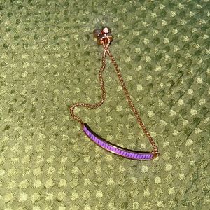 Kendra Scott Ott Lux Bracelet In Rose Gold & Purple Opal